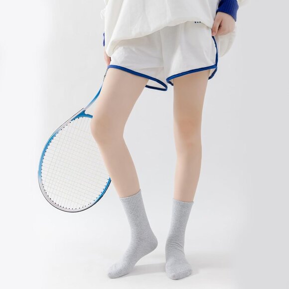 🆕 Women Black Moisture Wicking Calf Socks Cotton Thin Soft Casual Sport Wear - Picture 5 of 6